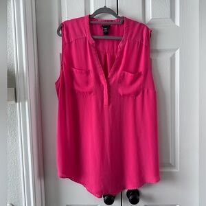 Torrid Women's Sleeveless Blouse - Vibrant Red